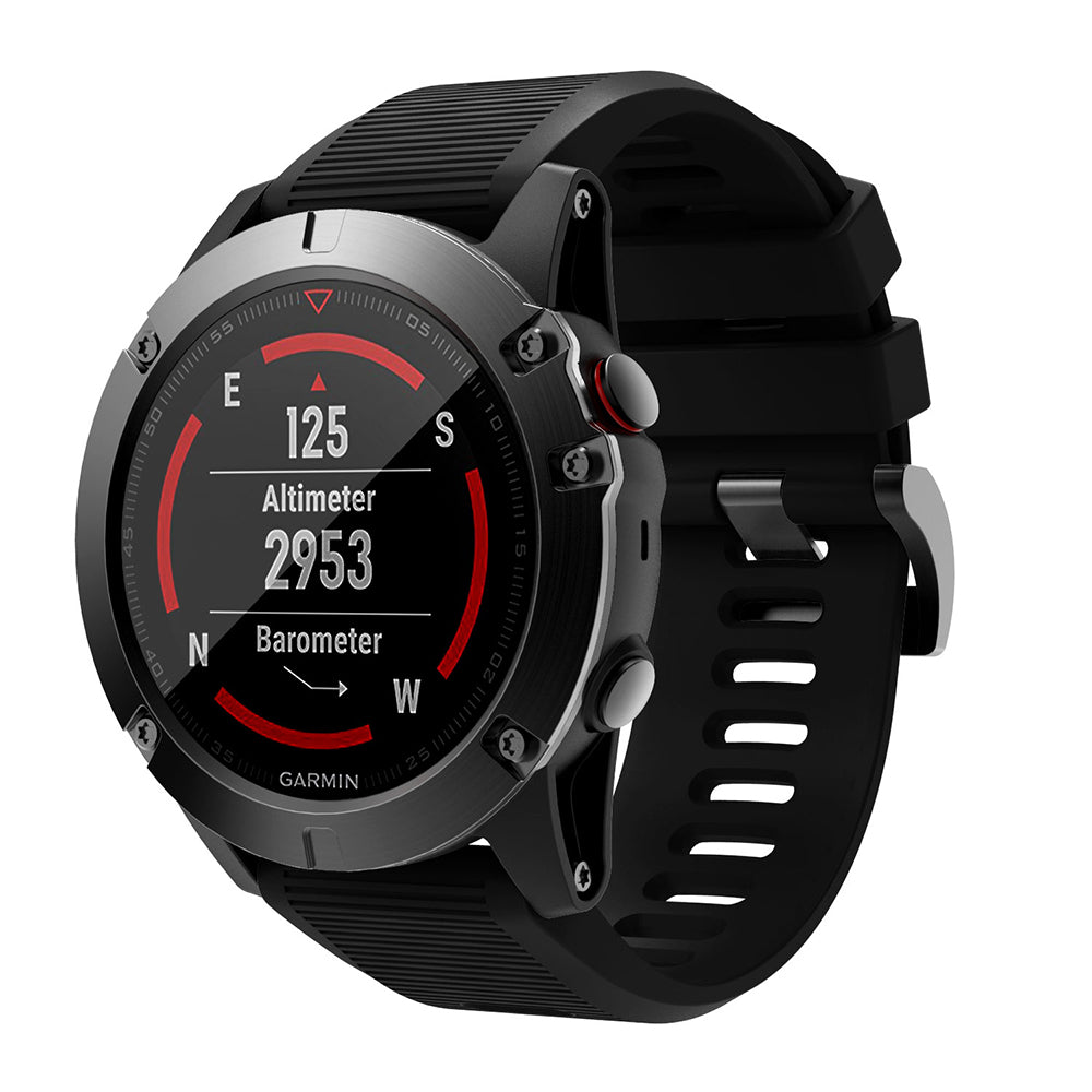 QuickFit Compatible 26mm Rubber Strap for Garmin Fenix 3