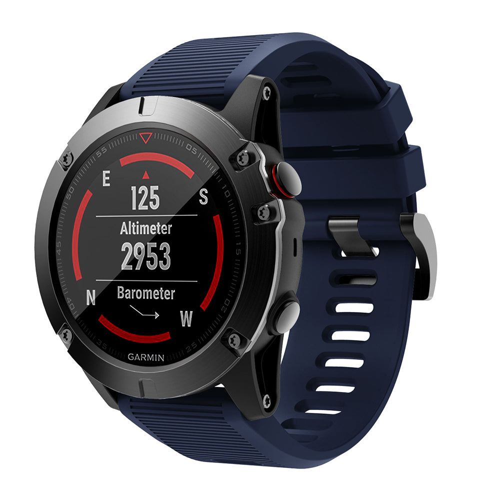 QuickFit Compatible 26mm Rubber Strap for Garmin Fenix 3