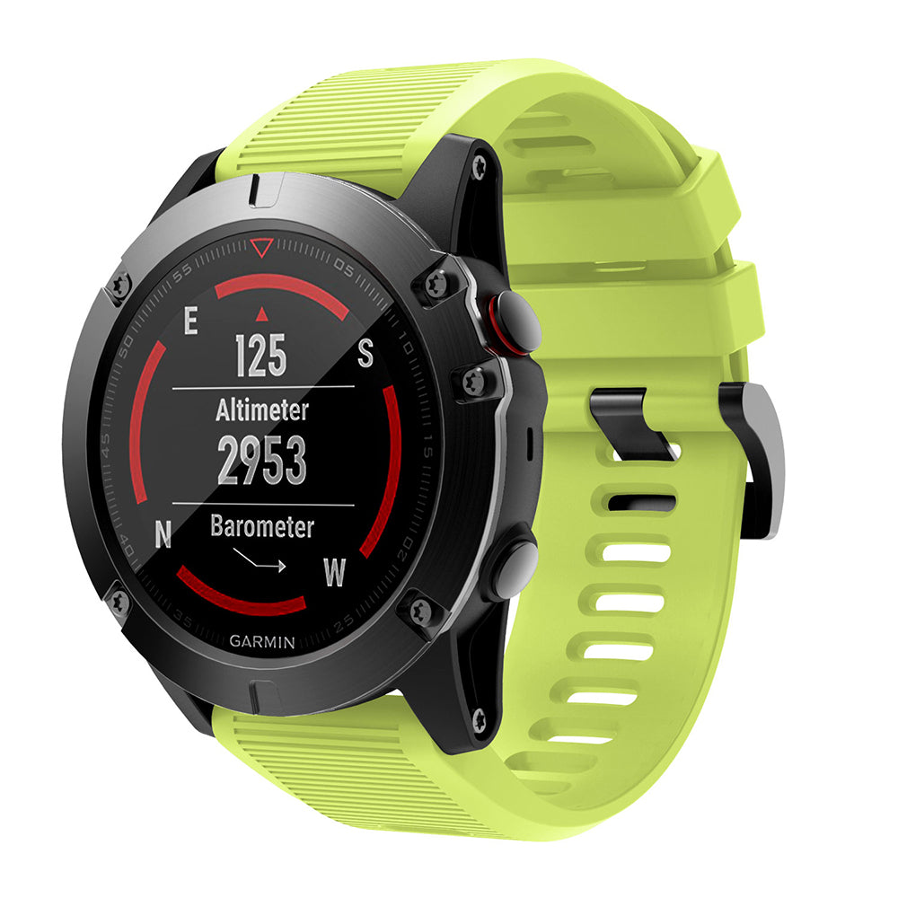 QuickFit Compatible 26mm Rubber Strap for Garmin Fenix 3