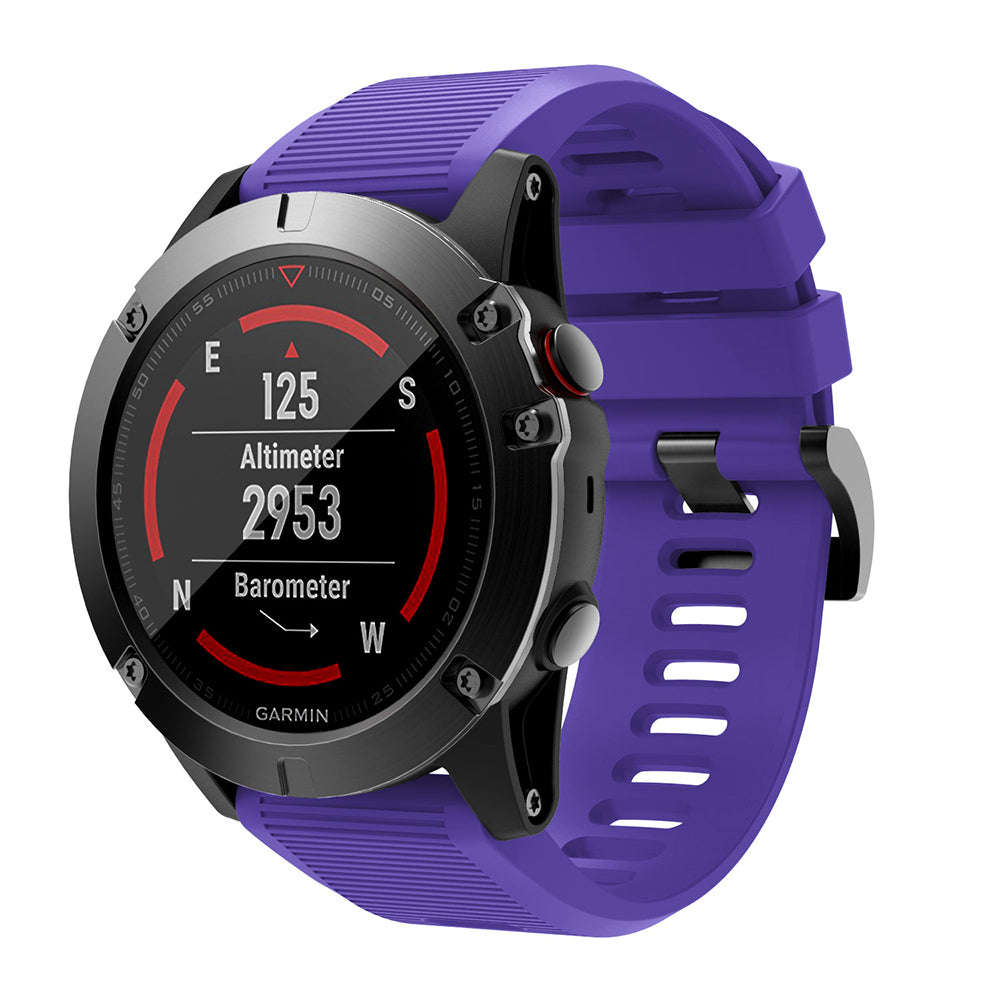 QuickFit Compatible 26mm Rubber Strap for Garmin Fenix 3