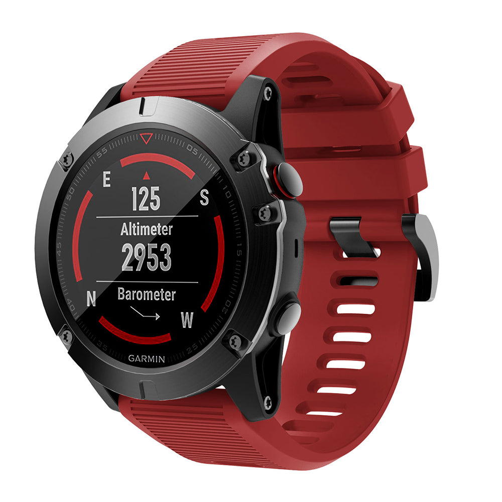 QuickFit Compatible 26mm Rubber Strap for Garmin Fenix 3