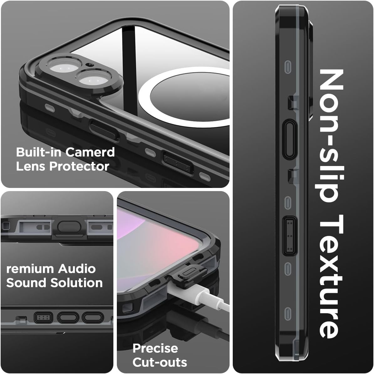 iPhone 16 Plus Magsafe Waterproof case Shockproof cover