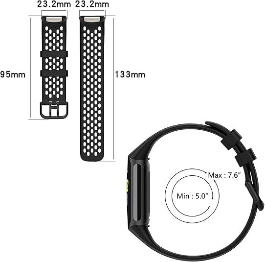 Sports Rubber Sports Strap for Fitbit Charge 6