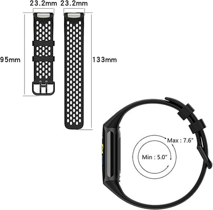 Sports Rubber Sports Strap for Fitbit Charge 6