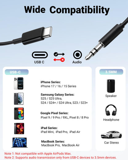 USB-C to Aux cable (1m)