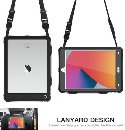 Shellbox Waterproof Case with Stand and Strap for iPad 10.2" 9th Gen