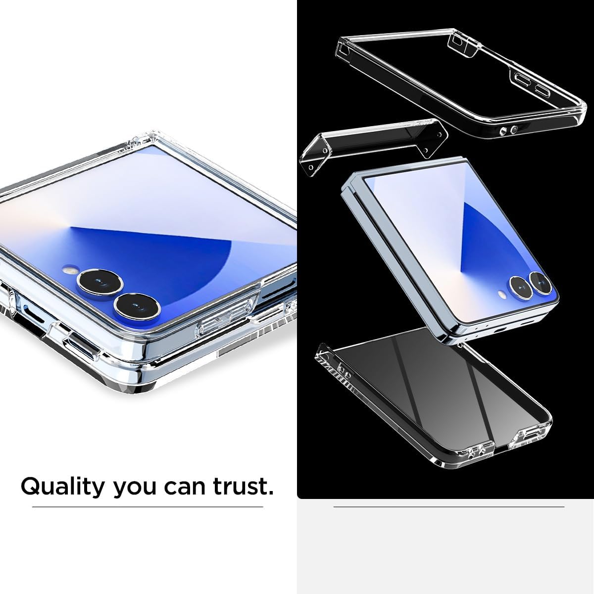 Clear Hinge Protection Case for Samsung Galaxy Z Flip 7