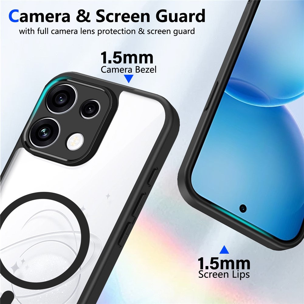 Magsafe Compatible Transparent Clear Case for Oppo Reno 16 F 5G
