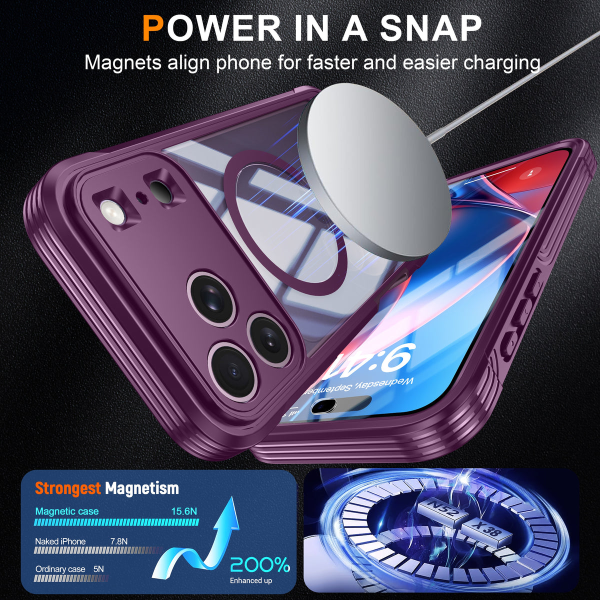 Heavy Duty 360 Magsafe Compatible Case for iPhone 18 Pro Max- SwiftShield