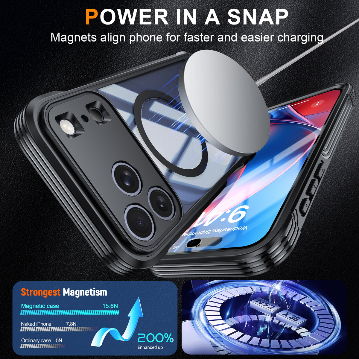 Heavy Duty 360 Magsafe Compatible Case for iPhone 18 Pro Max- SwiftShield