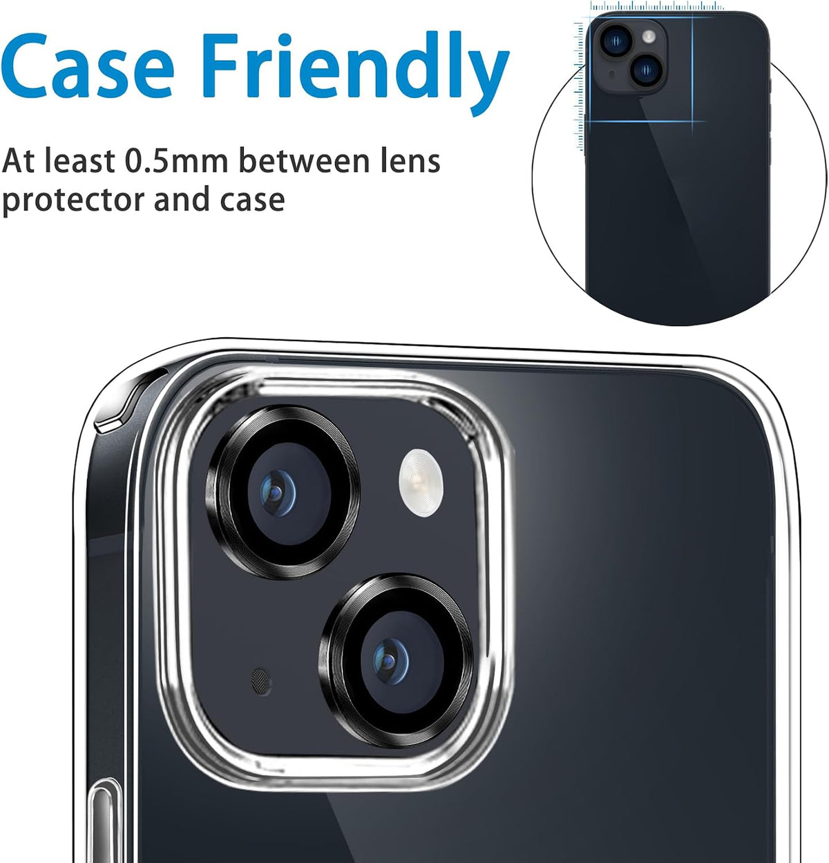 Camera Lens Protector Alloy Frame for iPhone 14 Plus