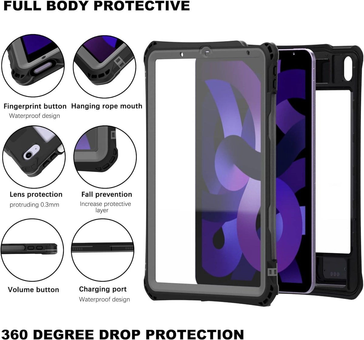 Waterproof Shellbox Case for iPad Air 10.9" 5th Gen