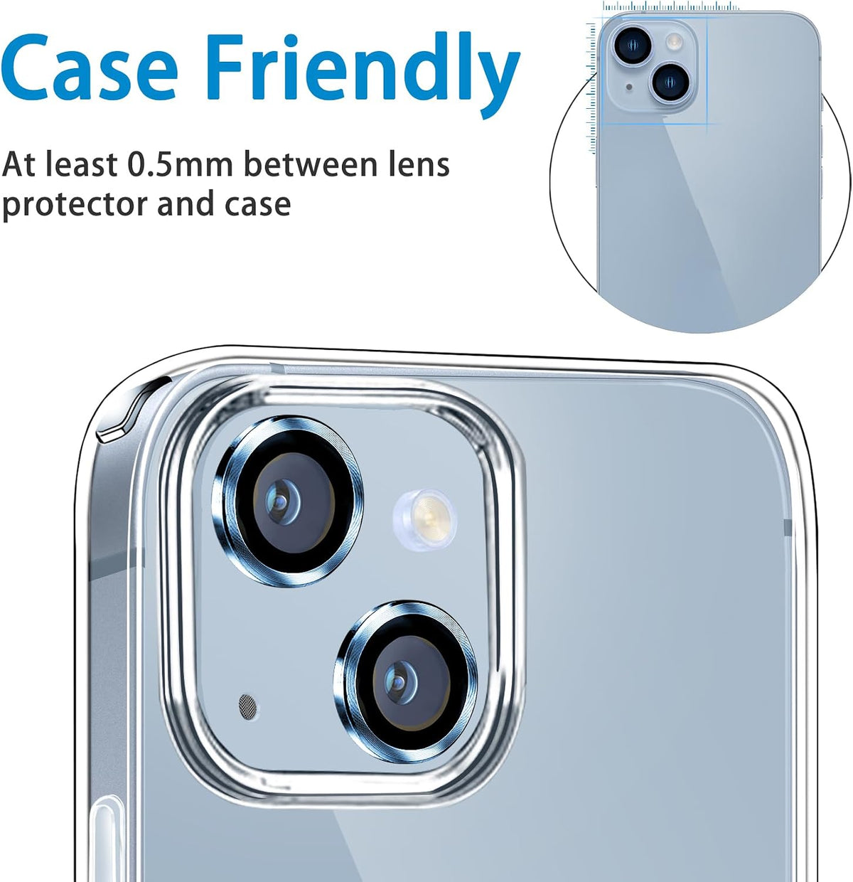 Camera Lens Protector Alloy Frame for iPhone 14 Plus