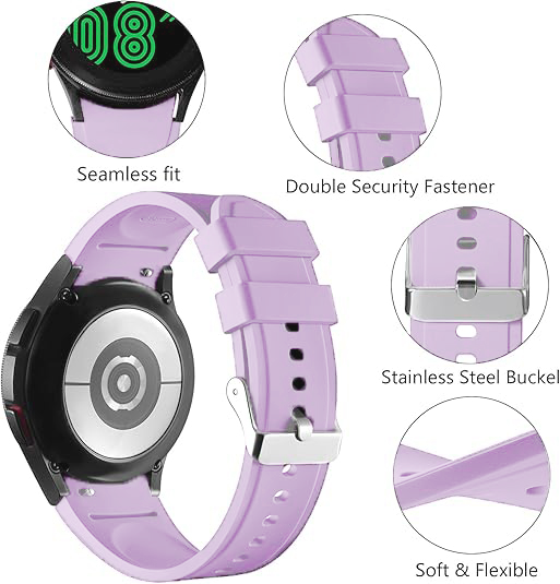 Classic No Gap Rubber Strap for Samsung Galaxy Watch FE