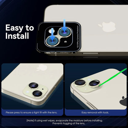 Camera Lens Protector Alloy Frame for iPhone 15 Plus