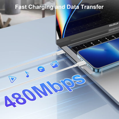 iPhone Compatible Fast Charger Cable 1 Meter Type C to Lightning Cable