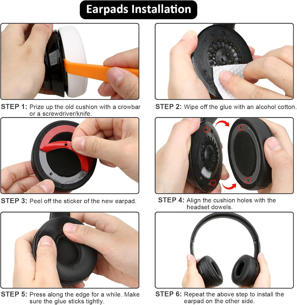 Replacement Ear Pads Compatible with Dr Dre Beats by Dre Solo 2.0 Wireless