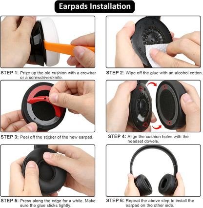 Replacement Ear Pads Compatible with Dr Dre Beats by Dre Solo 2.0 Wireless