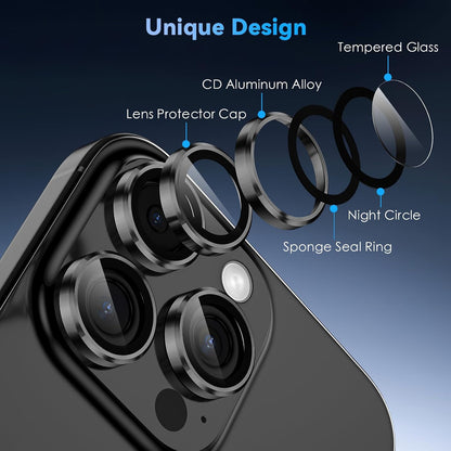 Camera Lens Protector Alloy Frame for iPhone 16 Pro
