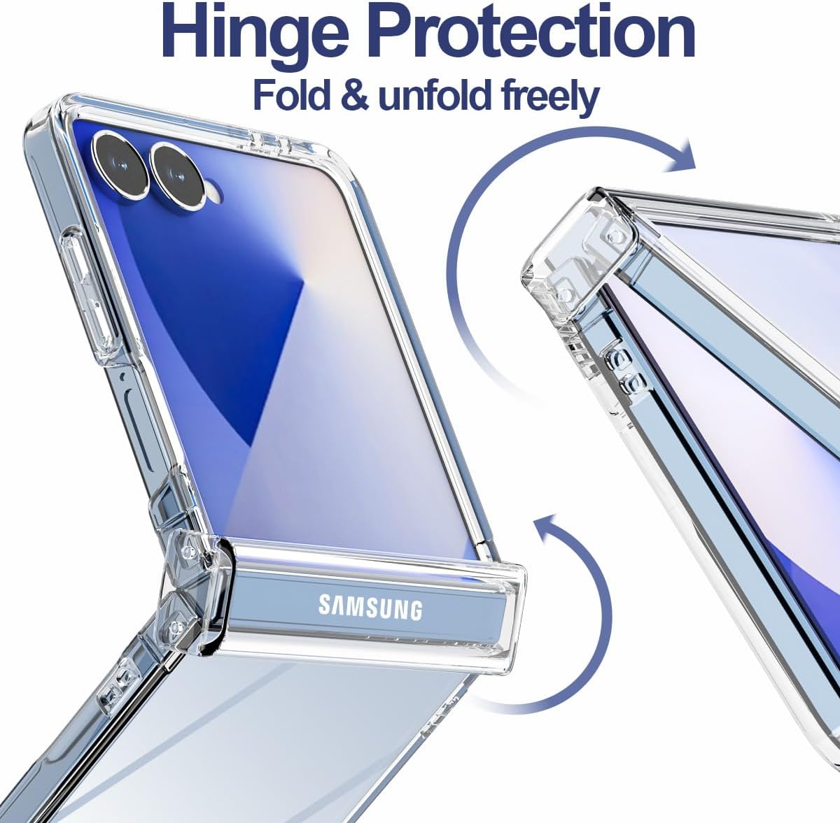 Clear Hinge Protection Case for Samsung Galaxy Z Flip 7