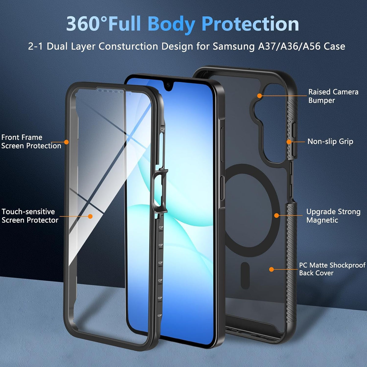 360 Magsafe Compatible Protection Case for Samsung Galaxy A16 4G