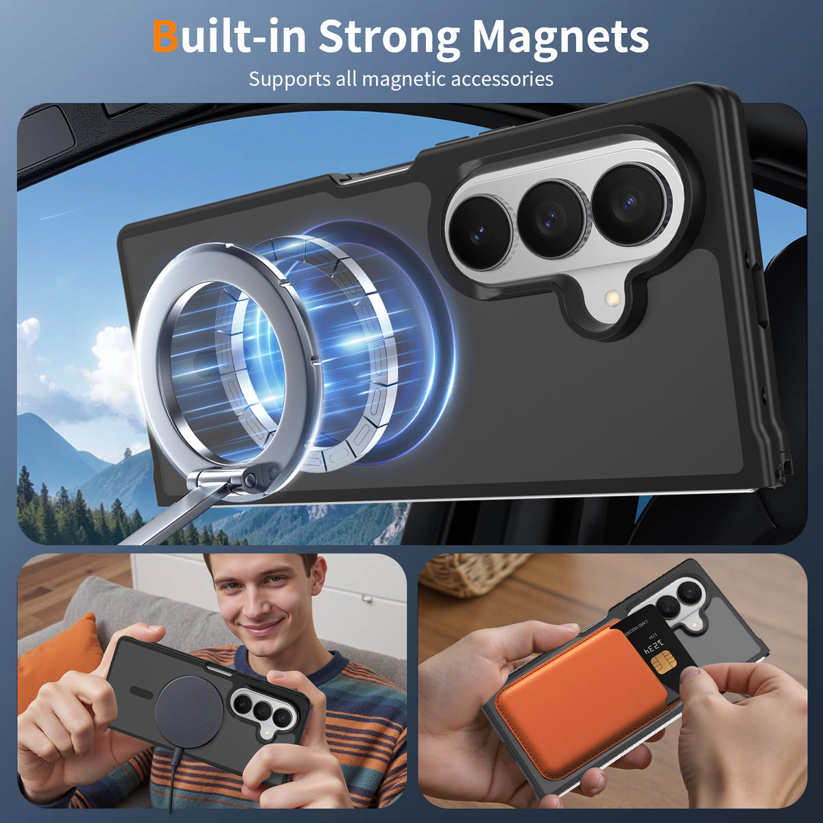 Magsafe Compatible Matte Case for Samsung Galaxy Z Fold 7