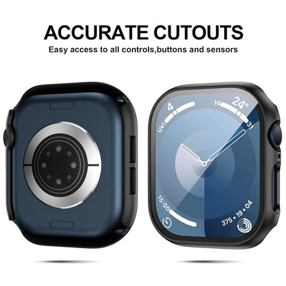 Apple Watch Series 11 (46mm) Case with Glass Screen Protector by SwiftShield (2 Pack - Silver)