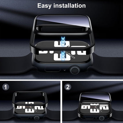 Apple Watch SE Series 2 44mm Glass Screen Protector Alignment Kit by SwiftShield (2 Pack - Black)