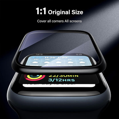 Apple Watch SE Series 2 44mm Glass Screen Protector Alignment Kit by SwiftShield (2 Pack - Black)