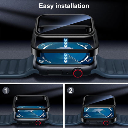 Apple Watch 41mm Glass Screen Protector Alignment Kit by SwiftShield (2 Pack - Black)