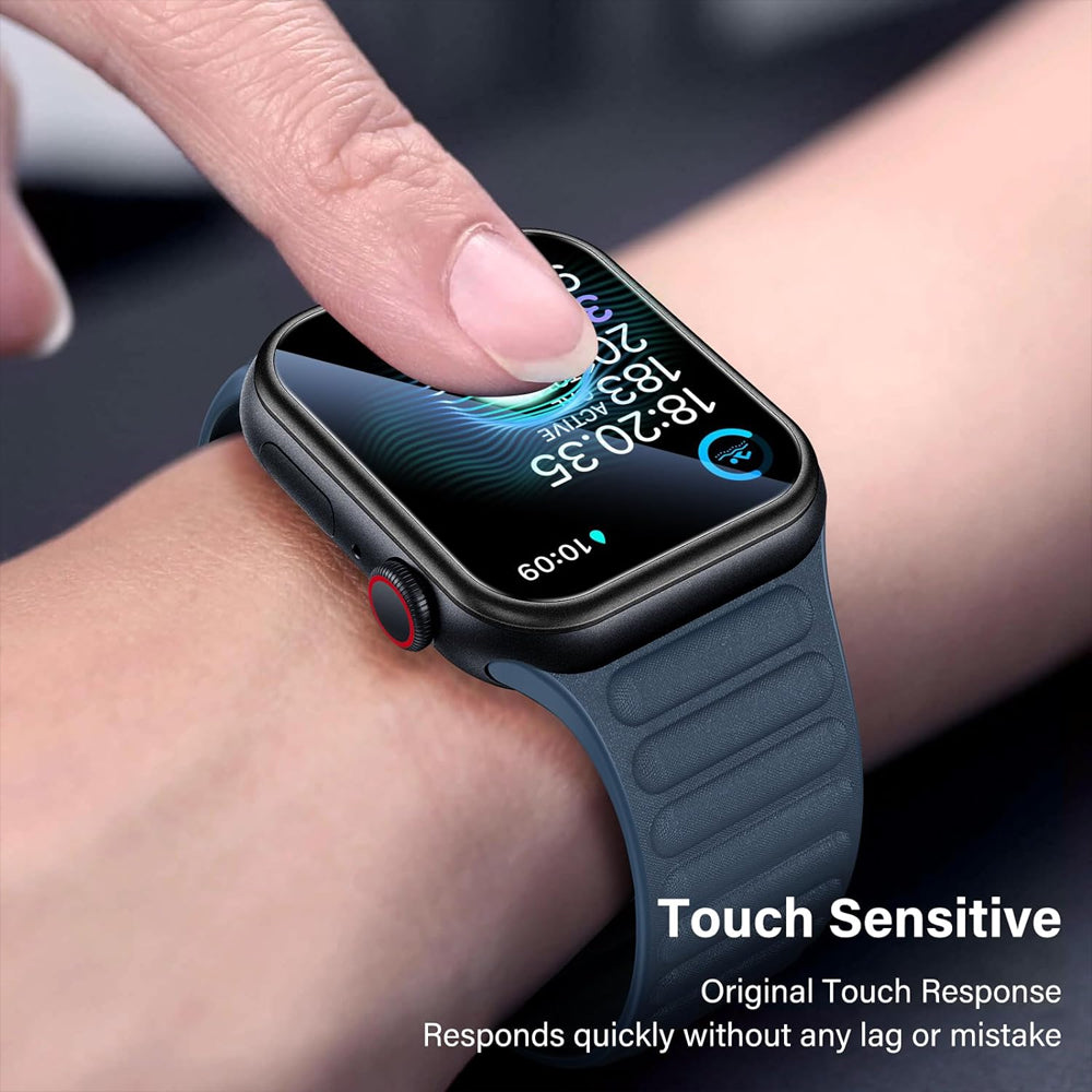 Apple Watch 41mm Glass Screen Protector Alignment Kit by SwiftShield (2 Pack - Black)