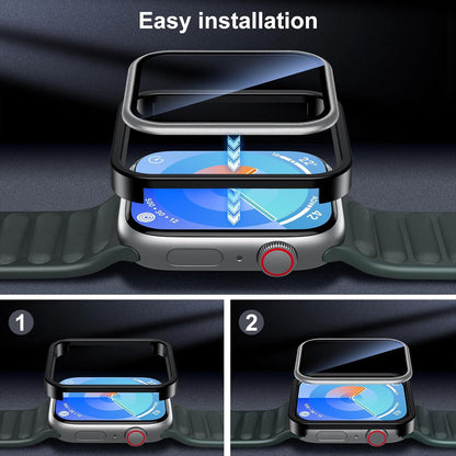 Apple Watch 45mm Glass Screen Protector Alignment Kit by SwiftShield (2 Pack - Silver)