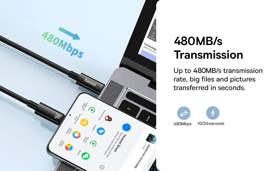 240W USB-C to USB-C Cable - Baseus Fast Charger