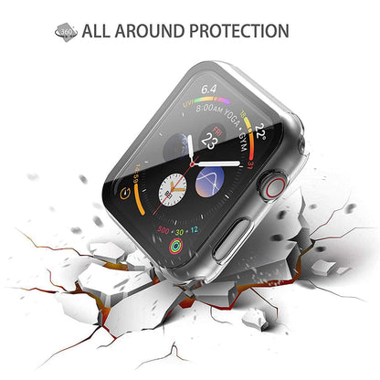 Apple Watch SE Series 3 40mm Case with Glass Screen Protector by SwiftShield (2 Pack - Clear)