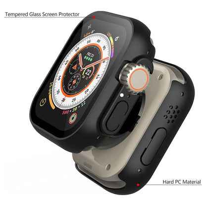 Apple Watch Ultra 4 49mm Case with Glass Screen Protector by Swiftshield (2 Pack - Black)