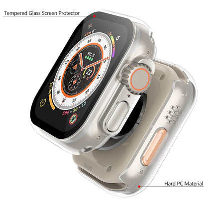 Apple Watch Ultra 4 49mm Case with Glass Screen Protector by Swiftshield (2 Pack - Clear)