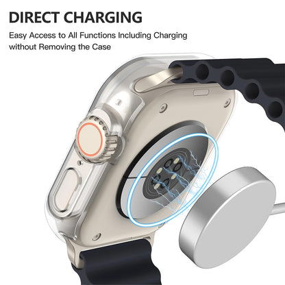 Apple Watch Ultra 4 49mm Case with Glass Screen Protector by Swiftshield (2 Pack - Black + Clear)