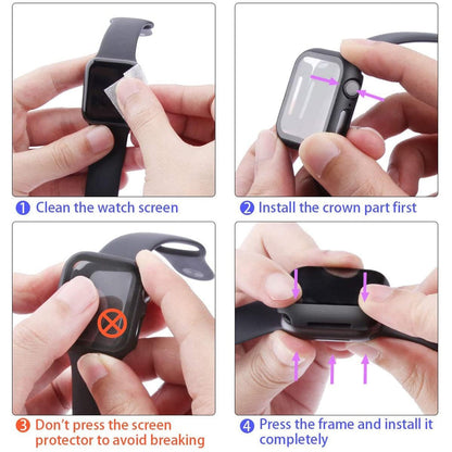 Apple Watch Series 11 (42mm) Case with Glass Screen Protector by SwiftShield (2 Pack - Silver)