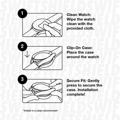 Apple Watch SE Series 2 44mm Case with Glass Screen Protector by SwiftShield (2 Pack - Clear)