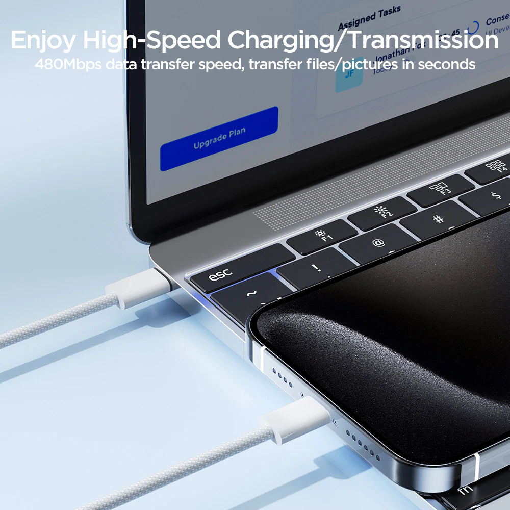Braided Nylon USB-C to USB-C cable (1m)