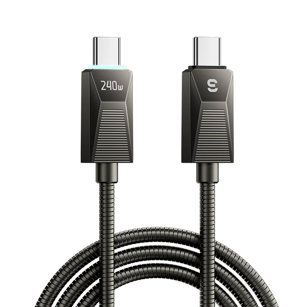 Display 240W LED USB-C to USB-C Cable (2M) - Essager Fast Charger