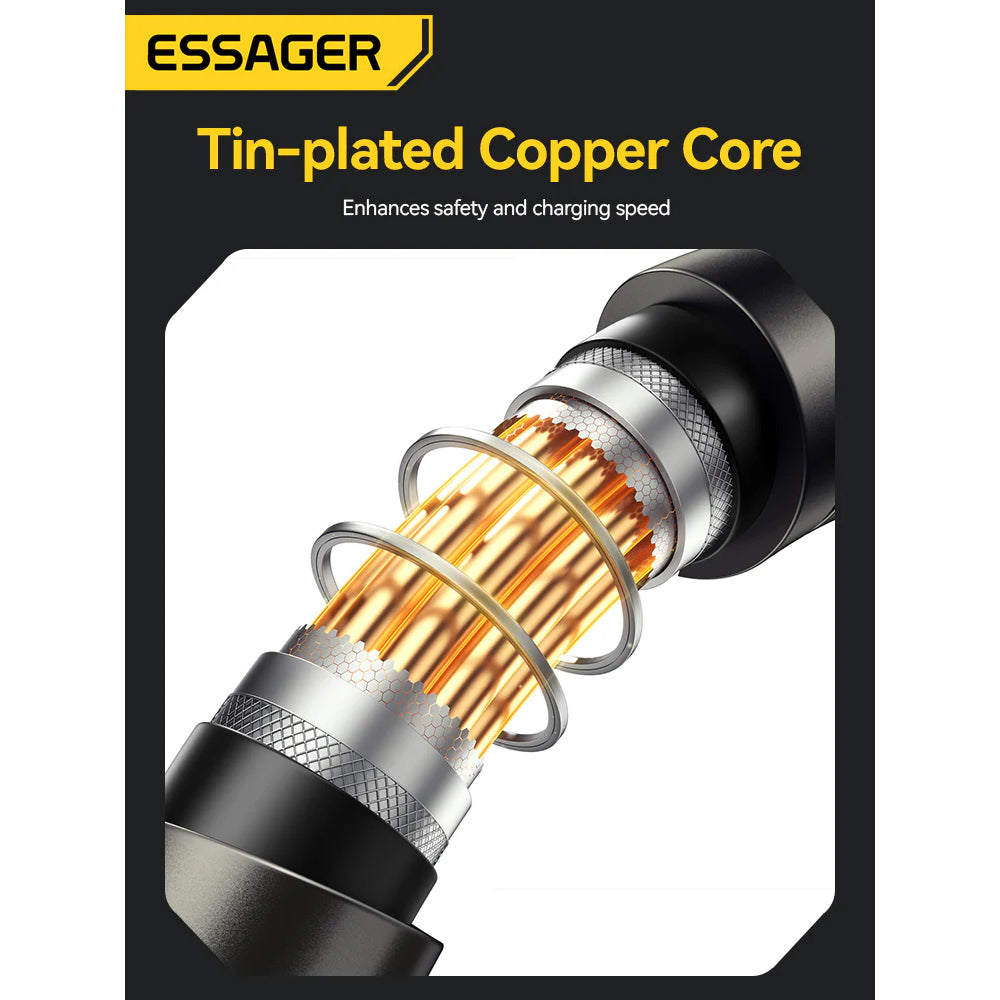Display 240W LED USB-C to USB-C Cable (2M) - Essager Fast Charger