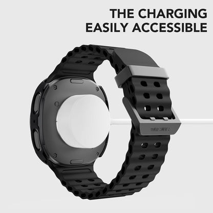 Samsung Galaxy Watch 9 40mm Case with Glass Screen Protector by SwiftShield (2 Pack - Black)