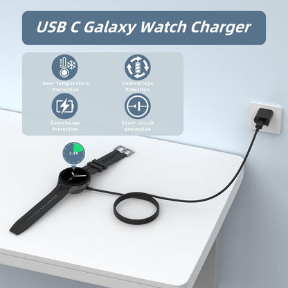 Fast Charger USB-C Metal Dock for Samsung Galaxy Watch 6 Classic
