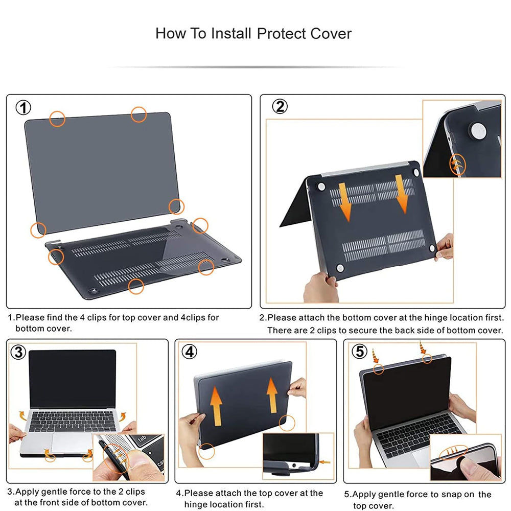 Grey Hard Case for Macbook Air 13.6" (2022 - 2025)