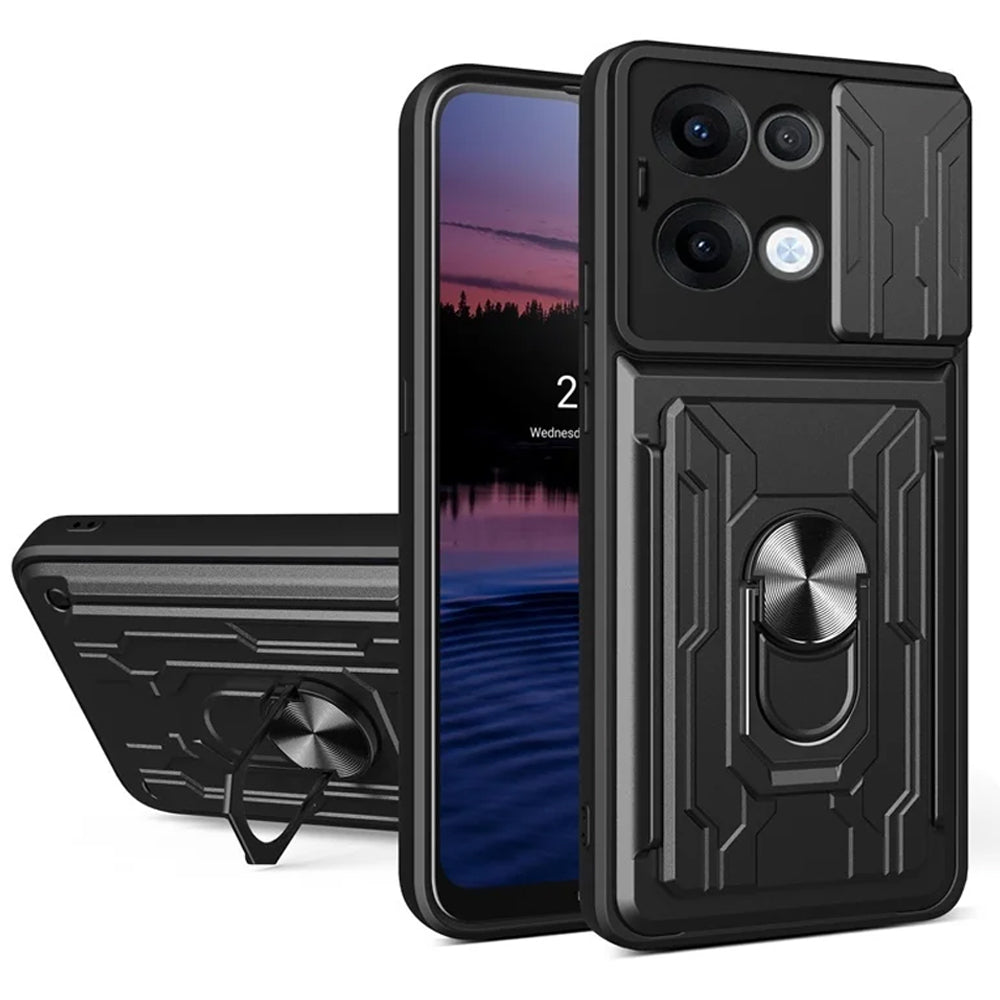 Tough Ring Card Case for OPPO Reno 13 F 5G