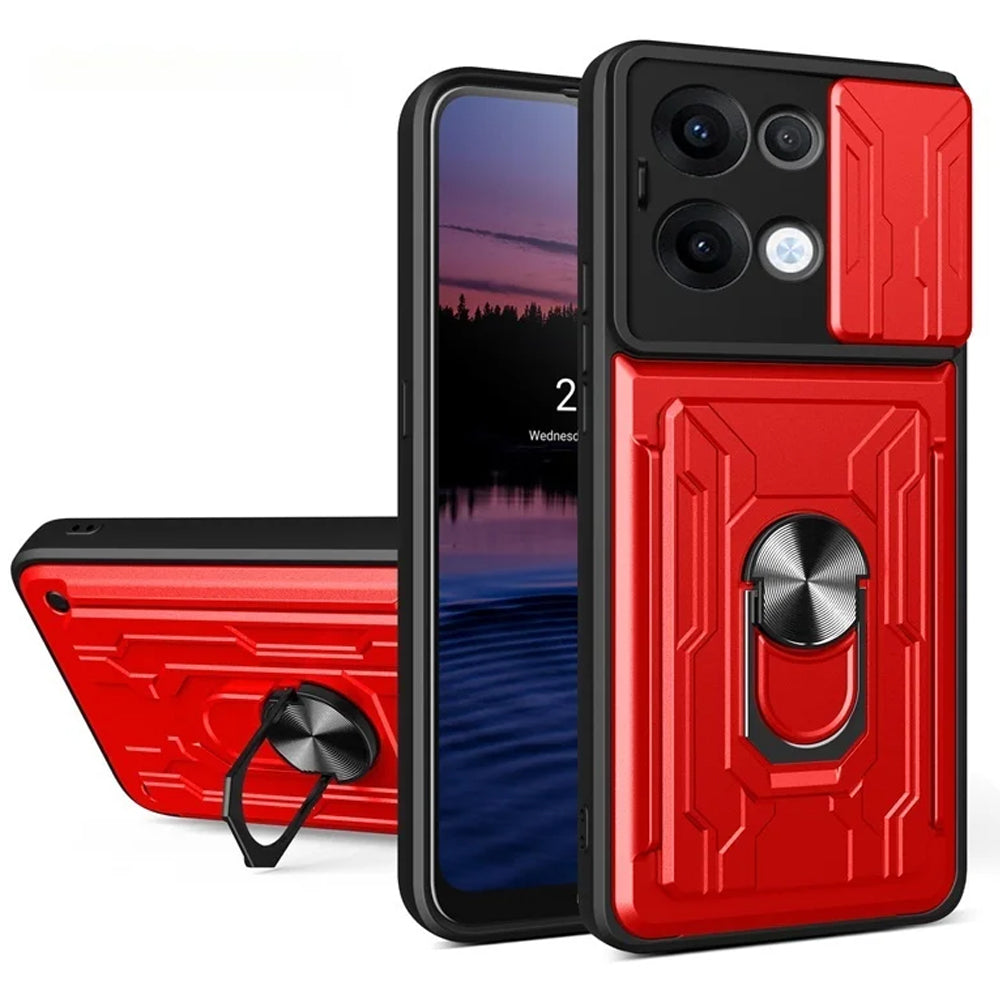 Tough Ring Card Case for OPPO Reno 13 F 5G