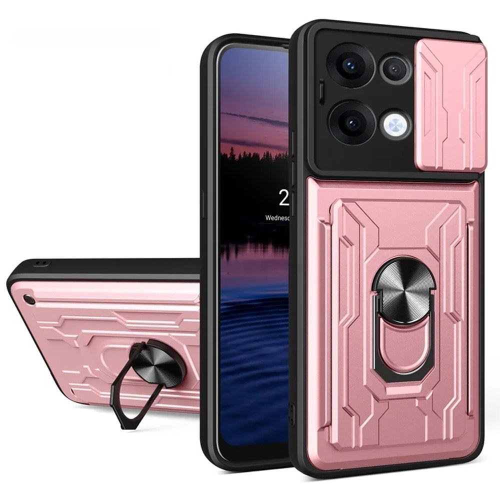 Tough Ring Card Case for OPPO Reno 13 F 5G