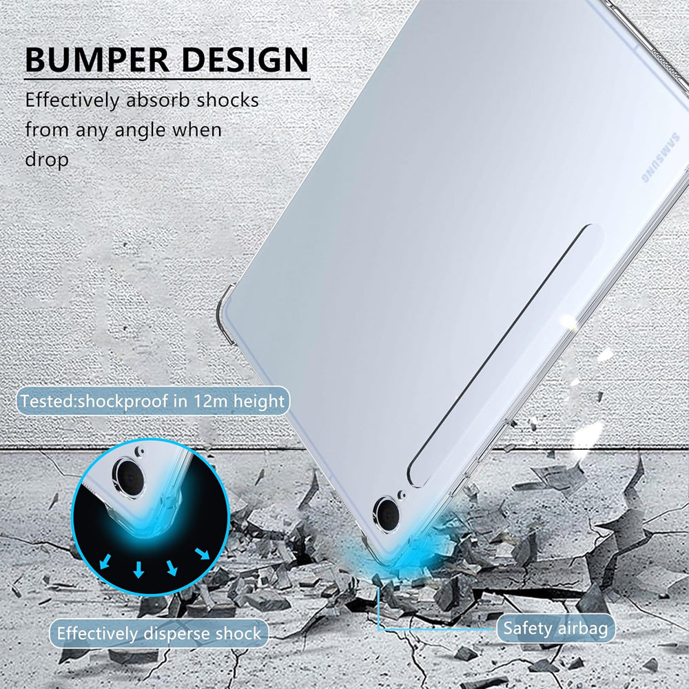 Clear Bumper Case for Samsung Galaxy Tab S10 FE Plus