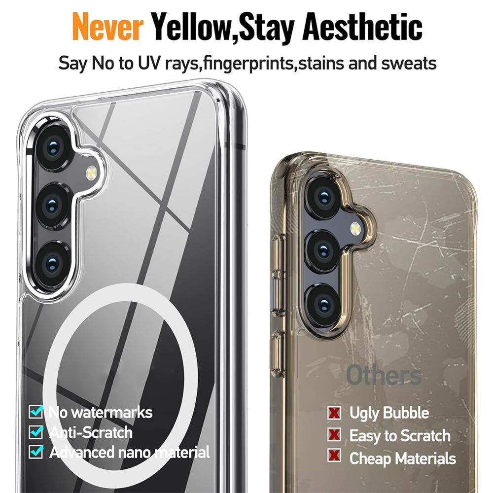 Clear Thin Magsafe Compatible Case for Samsung Galaxy S25